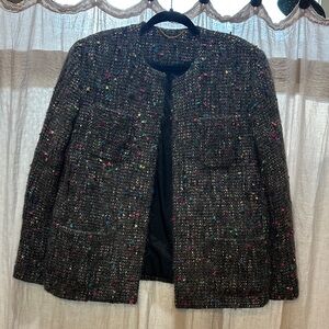 Vintage Doncaster custom Women's Tweed Blazer with Multicolor Accents